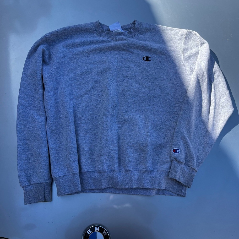Vintage grey Champion crew neck embroidered logo